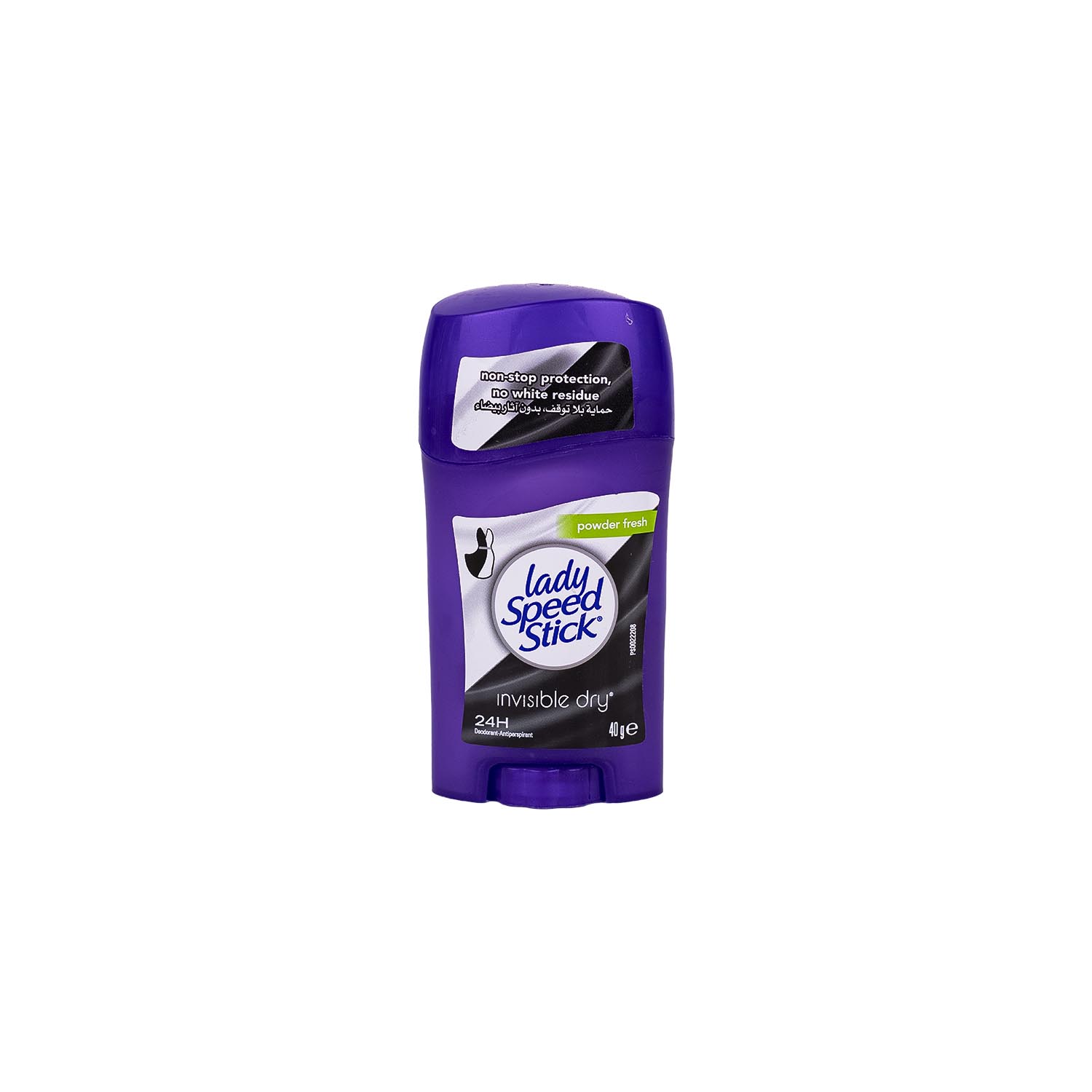 استیک ضدتعریق لیدی اسپید استیک Invisible Dry با ماندگاری 24 ساعته، بدون لک سفید و رایحه Powder Fresh.