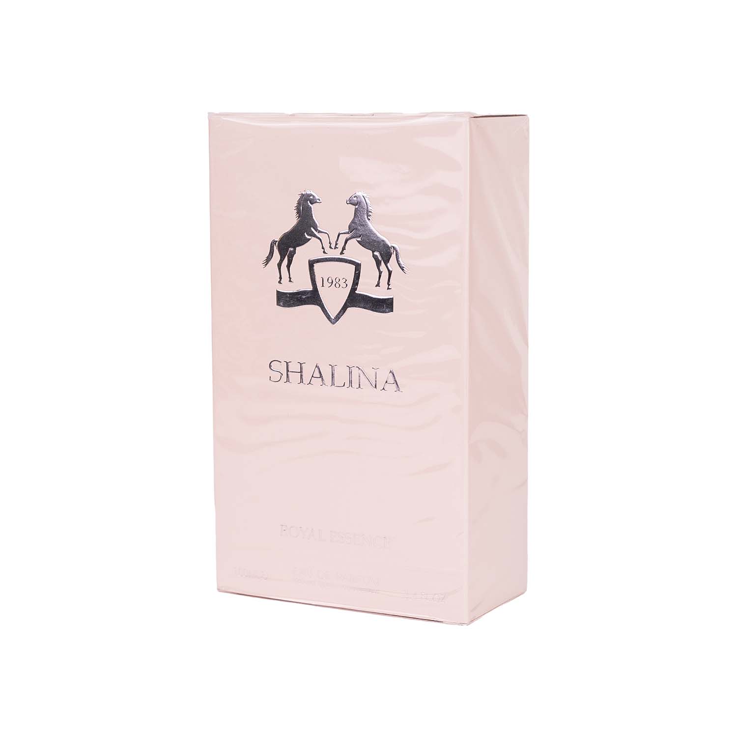 عطر Shalina Royal Essence ادو پرفیوم ۱۰۰ میل با رایحهای متعادل، شیک و رسمی. مناسب استفاده روزانه، چهارفصل و هدیه. قیمت اقتصادی با بستهبندی لوکس. قیمت عطر Royal Essence عطر شالینا رویال اسنس