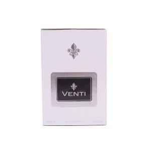 عطر VENTI ادو پرفیوم ۱۰۰ میل با رایحهای متعادل، شیک و یونیسکس. مناسب استفاده روزانه، محل کار و هدیه. طراحی لوکس و مینیمال.