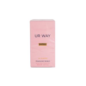 عطر زنانه Fragrance World UR WAY ادو پرفیوم ۱۰۰ میل با رایحه‌ای شیرین، گلی و مُشکی. مناسب استفاده روزانه، چهار فصل و هدیه‌ای شیک و همه‌پسند.