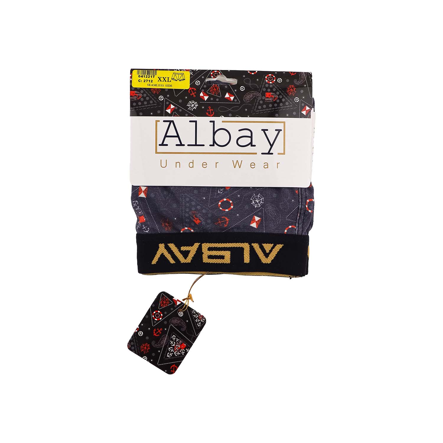 شورت نیم پا مردانه طرحدار Albay 100% فول پنبه لاکرا 1/40 نرم و لطیف، تنفسپذیر، راحت و مناسب استفاده روزمره