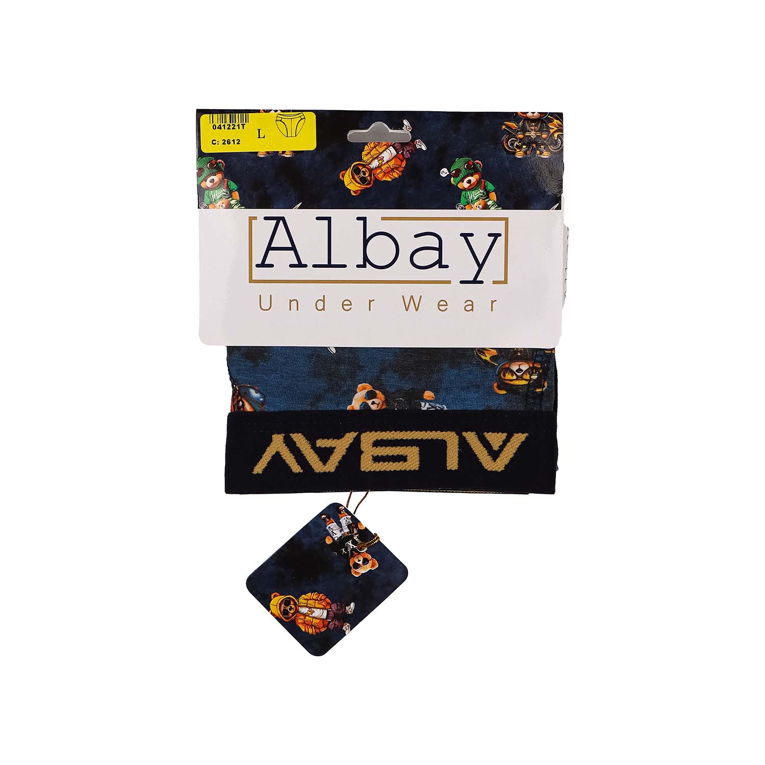شورت اسلیپ مردانه طرحدار Albay 100% فول پنبه لاکرا 1/40 نرم و لطیف، تنفسپذیر، راحت و مناسب استفاده روزمره