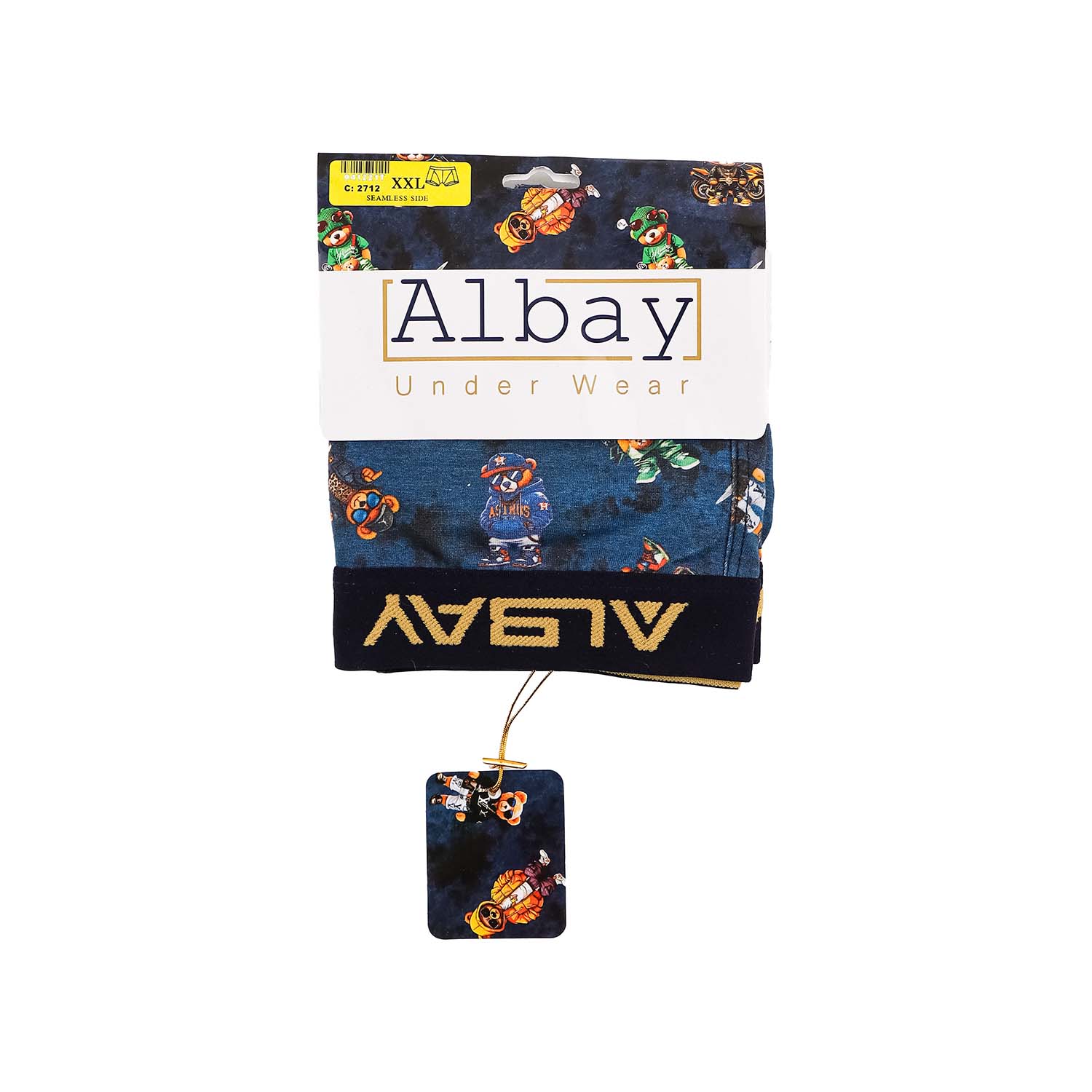 شورت نیم پا مردانه طرحدار Albay 100% فول پنبه لاکرا 1/40 نرم و لطیف، تنفسپذیر، راحت و مناسب استفاده روزمره