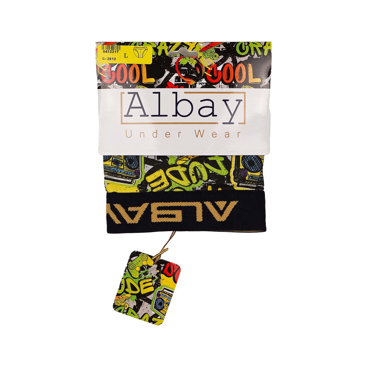 شورت اسلیپ مردانه طرحدار Albay 100% فول پنبه لاکرا 1/40 نرم و لطیف، تنفسپذیر، راحت و مناسب استفاده روزمره