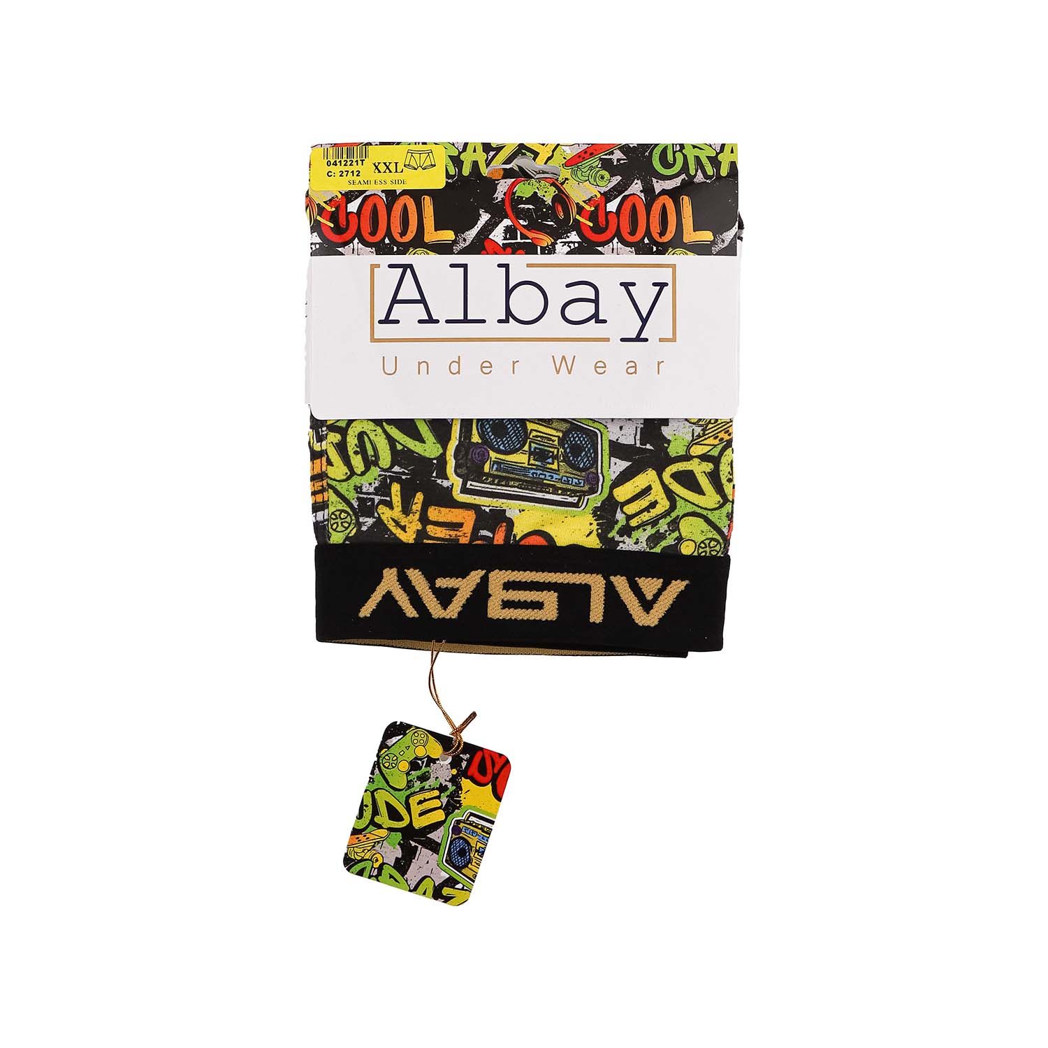 شورت نیم پا مردانه طرحدار Albay 100% فول پنبه لاکرا 1/40 نرم و لطیف، تنفسپذیر، راحت و مناسب استفاده روزمره