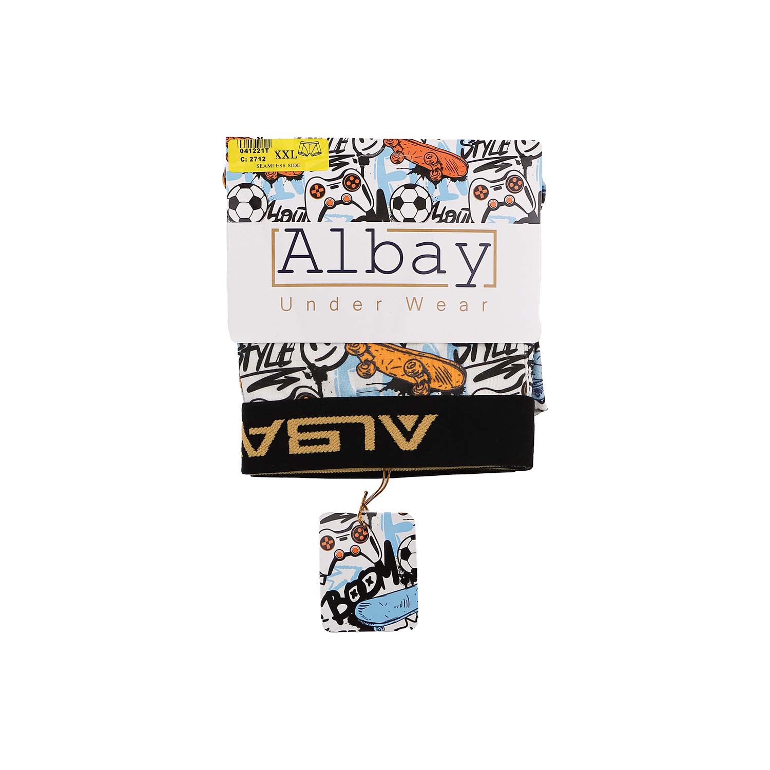 شورت نیم پا مردانه طرحدار Albay 100% فول پنبه لاکرا 1/40 نرم و لطیف، تنفسپذیر، راحت و مناسب استفاده روزمره