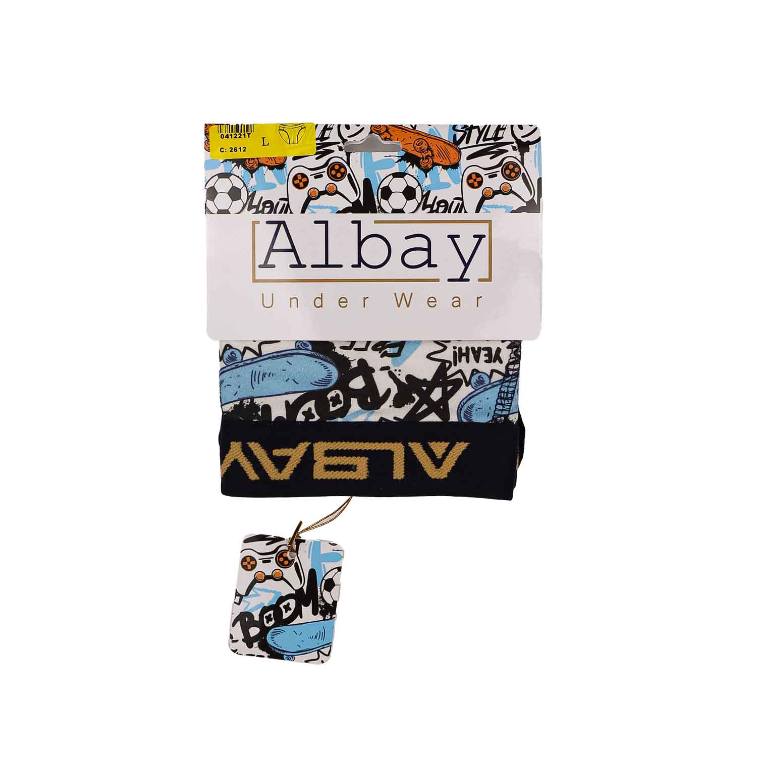 شورت اسلیپ مردانه طرحدار Albay 100% فول پنبه لاکرا 1/40 نرم و لطیف، تنفسپذیر، راحت و مناسب استفاده روزمره