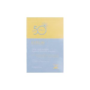 خرید ضدآفتاب بیرنگ استلین مدل Ultra Light Invisible با SPF 50 و PA++، حاوی هیالورونیک اسید و ویتامین B5، مناسب استفاده روزانه و زیر آرایش.